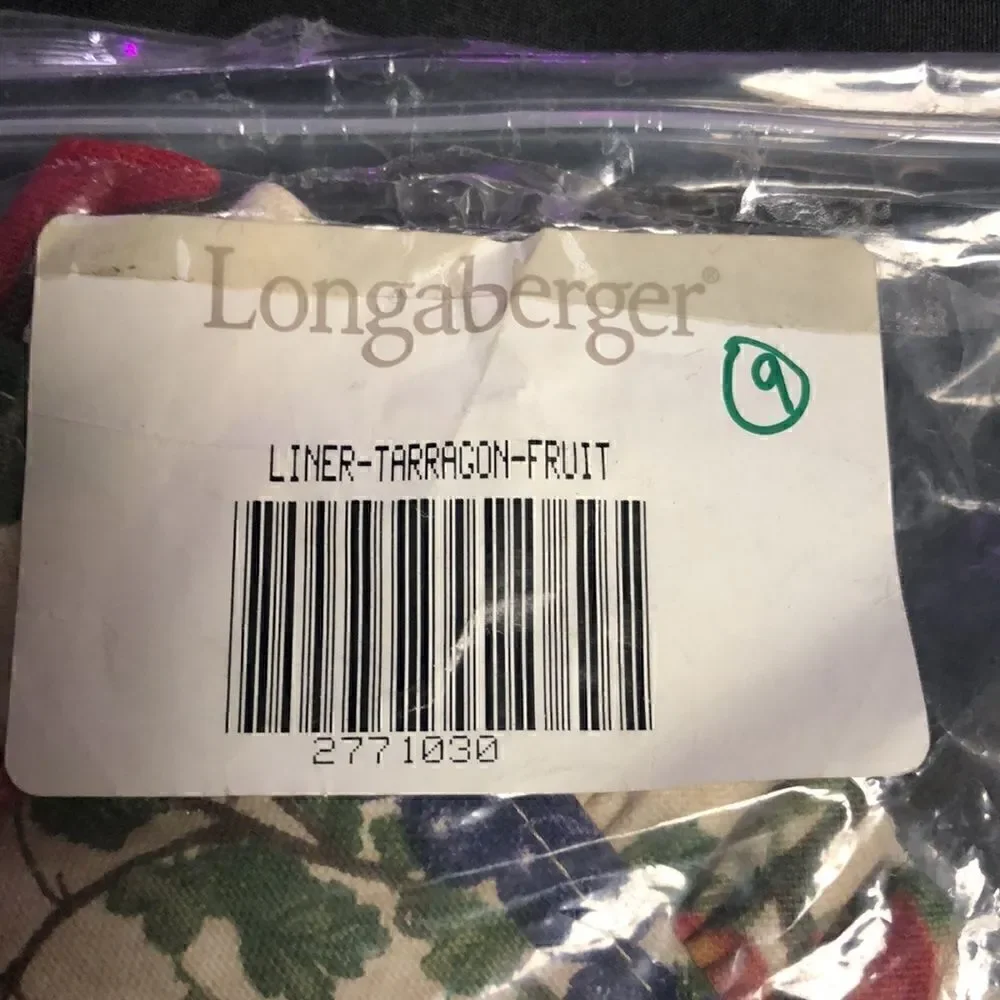 Longaberger Fruit Medley liner Tarragon